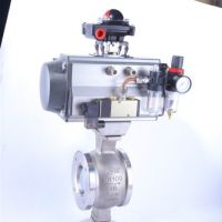 氣動(dòng)v型調(diào)節(jié)閥-V型不銹鋼法蘭球閥工廠價(jià)直銷(xiāo)