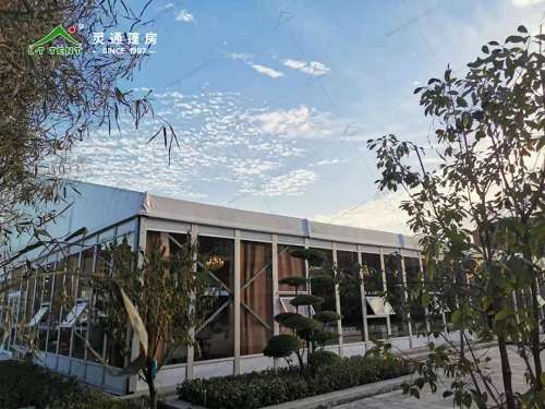 靈通篷房為售樓處搭建綠色臨時售樓中心 靈通篷房為售樓處搭建綠色臨時售樓中心